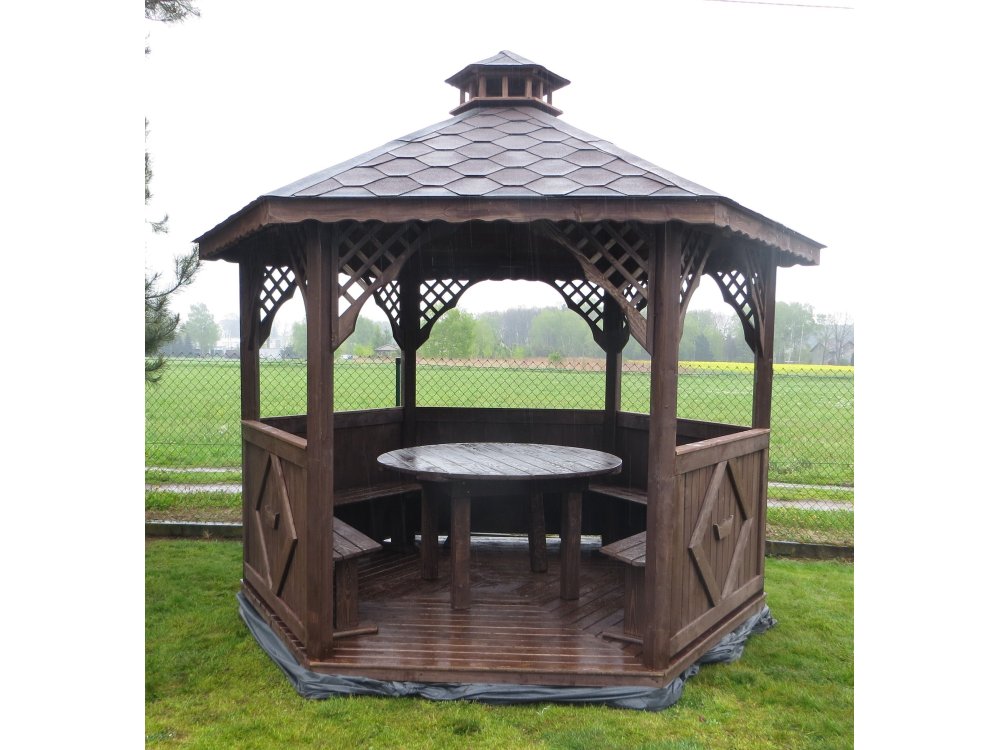 Hexagonal gazebo S3 ∅ 3.2m 8m2