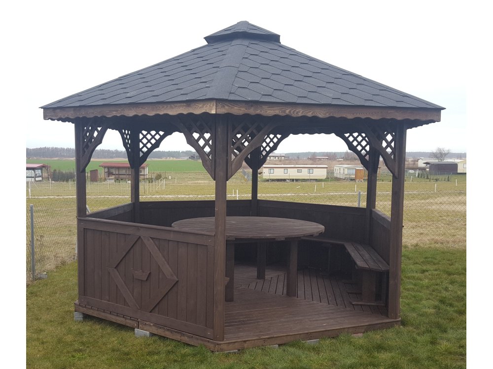 Sechseckiger Pavillon S3 ∅ 3,2m 8m2