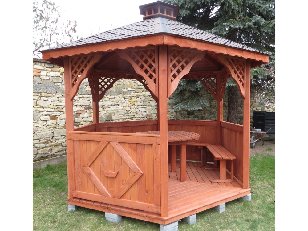 Hexagonal gazebo S3 ∅ 3.2m 8m2