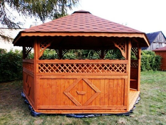 Sechseckiger Pavillon S3a ∅ 3,9m 12m2