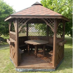 Sechseckiger Pavillon S3a ∅ 3,9m 12m2