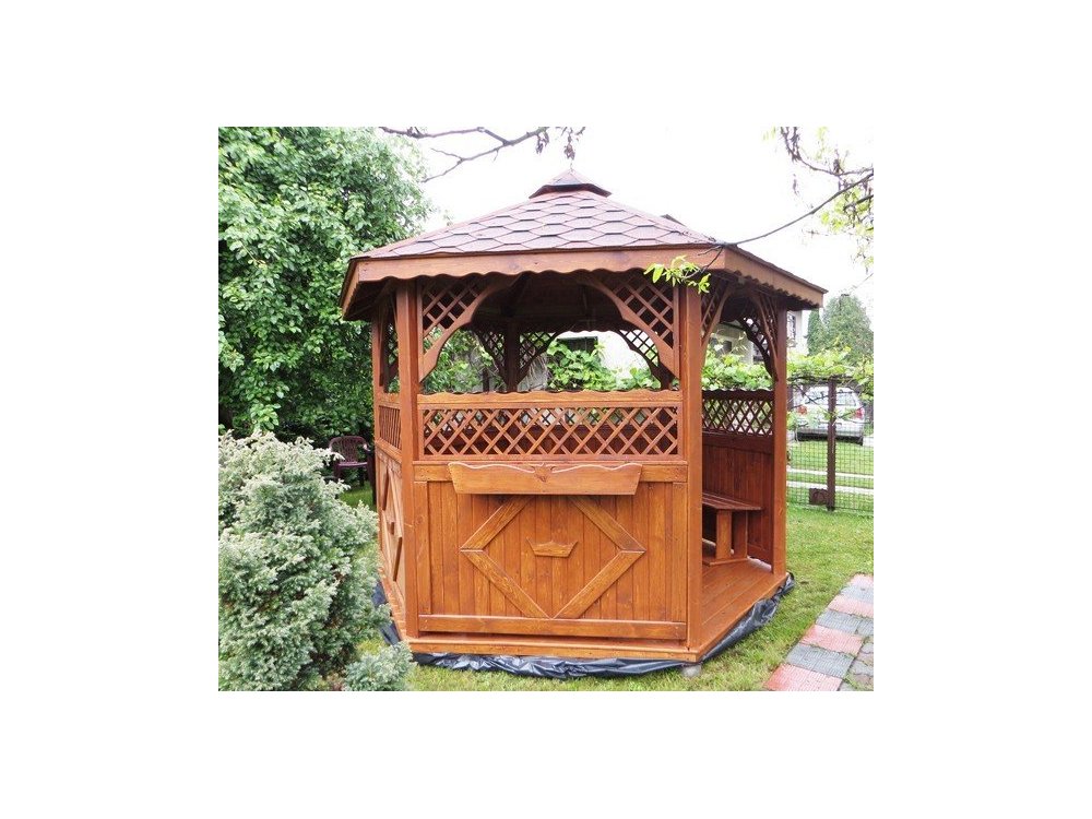 Hexagonal gazebo S3a ∅ 6.0m 28m2