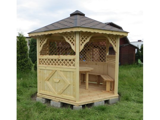 Hexagonal gazebo S3a ∅ 6.0m 28m2
