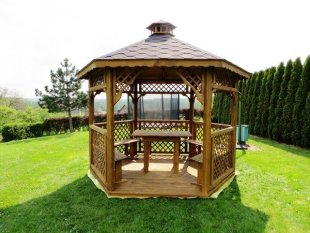 Hexagonal gazebo S4a ∅ 3.9m 12m2
