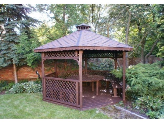 Hexagonal gazebo S4a ∅ 3.9m 12m2