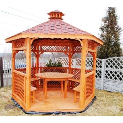 Sechseckiger Pavillon S4a ∅ 5,0m 20m2