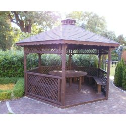 Sechseckiger Pavillon S4a ∅ 5,0m 20m2