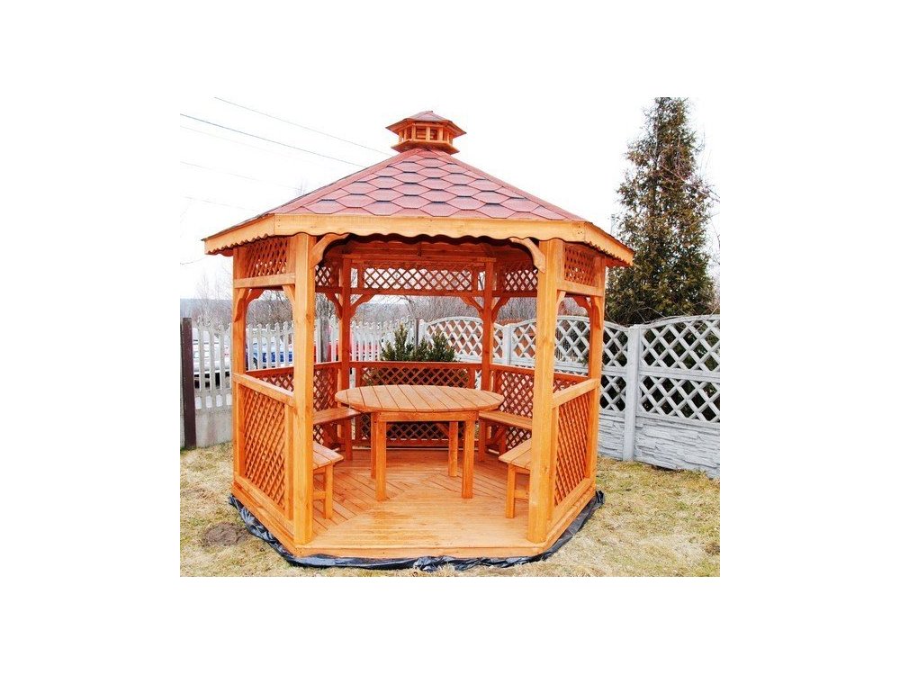 Sechseckiger Pavillon S4a ∅ 6,0m 28m2