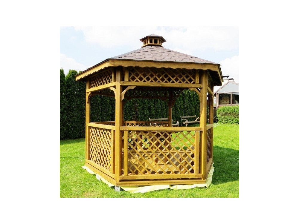 Sechseckiger Pavillon S4a ∅ 6,0m 28m2