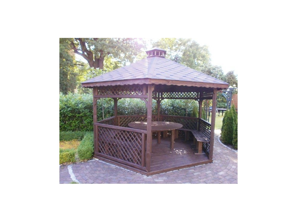 Hexagonal gazebo S4a ∅ 6.0m 28m2