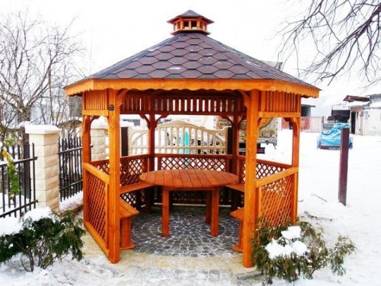 Sechseckiger Pavillon S4b ∅ 3,2m 8m2