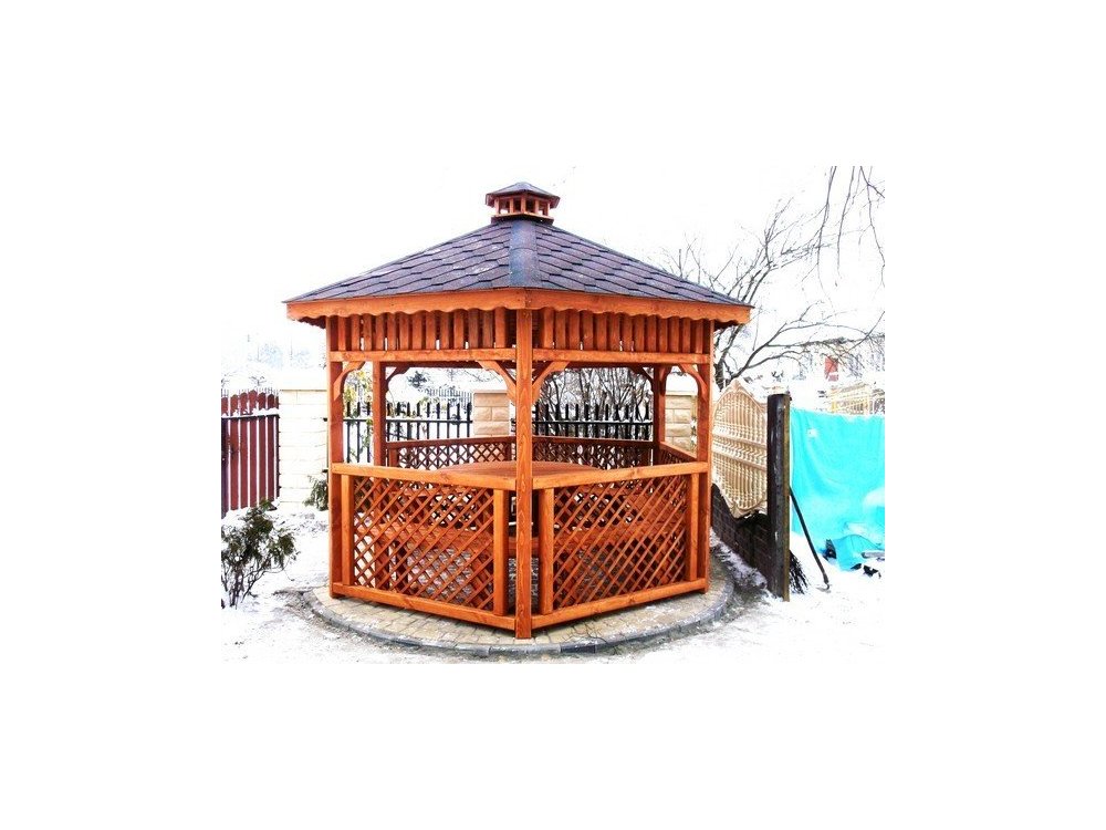 Sechseckiger Pavillon S4b ∅ 3,2m 8m2