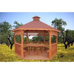 Hexagonal gazebo S4b ∅ 3.9m 12m2