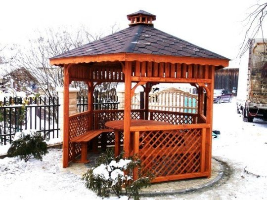 Hexagonal gazebo S4b ∅ 3.9m 12m2