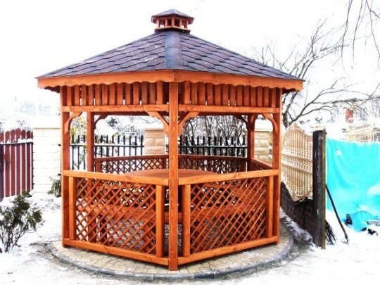 Sechseckiger Pavillon S4b ∅ 3,9m 12m2
