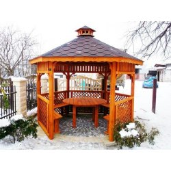 Sechseckiger Pavillon S4b ∅ 5,0m 20m2