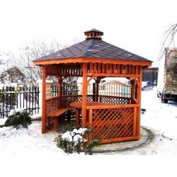 Sechseckiger Pavillon S4b ∅ 5,0m 20m2