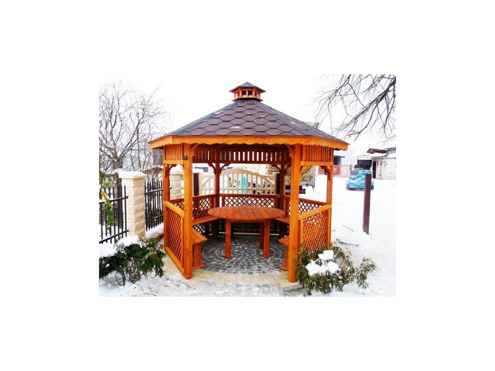 Sechseckiger Pavillon S4b ∅ 6,0m 28m2