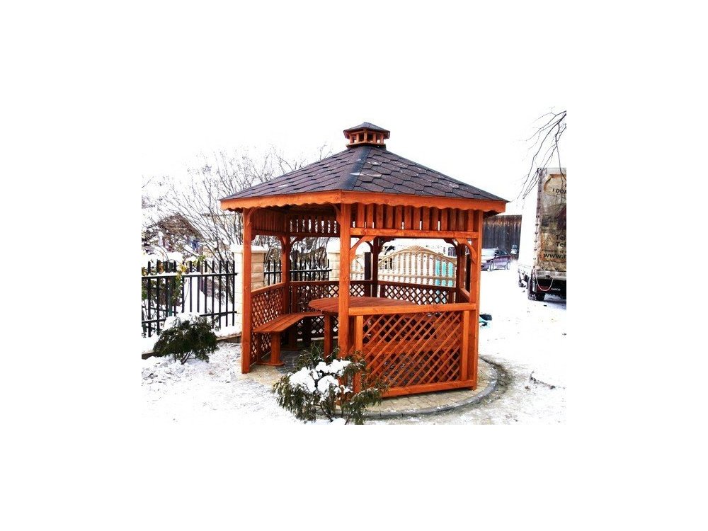 Sechseckiger Pavillon S4b ∅ 6,0m 28m2