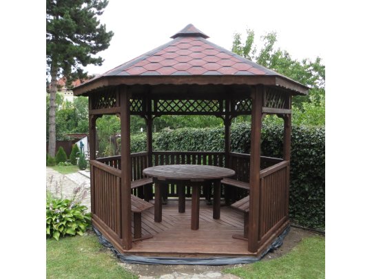 Sechseckiger Pavillon S4c ∅ 3,2m 8m2
