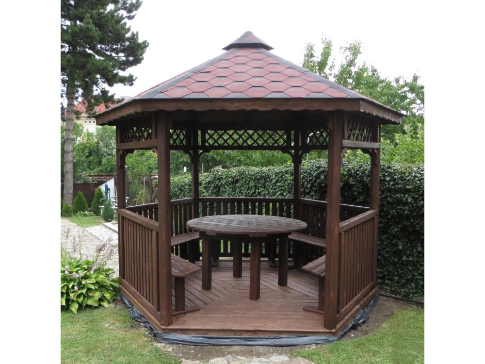 Sechseckiger Pavillon S4c ∅ 3,2m 8m2