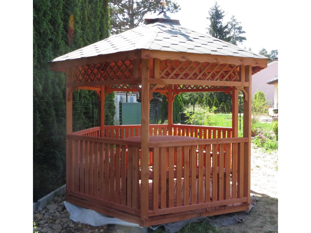 Sechseckiger Pavillon S4c ∅ 3,2m 8m2