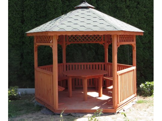Sechseckiger Pavillon S4c ∅ 3,2m 8m2