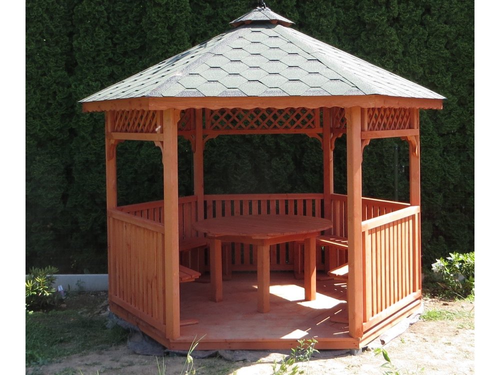 Sechseckiger Pavillon S4c ∅ 3,9m 12m2