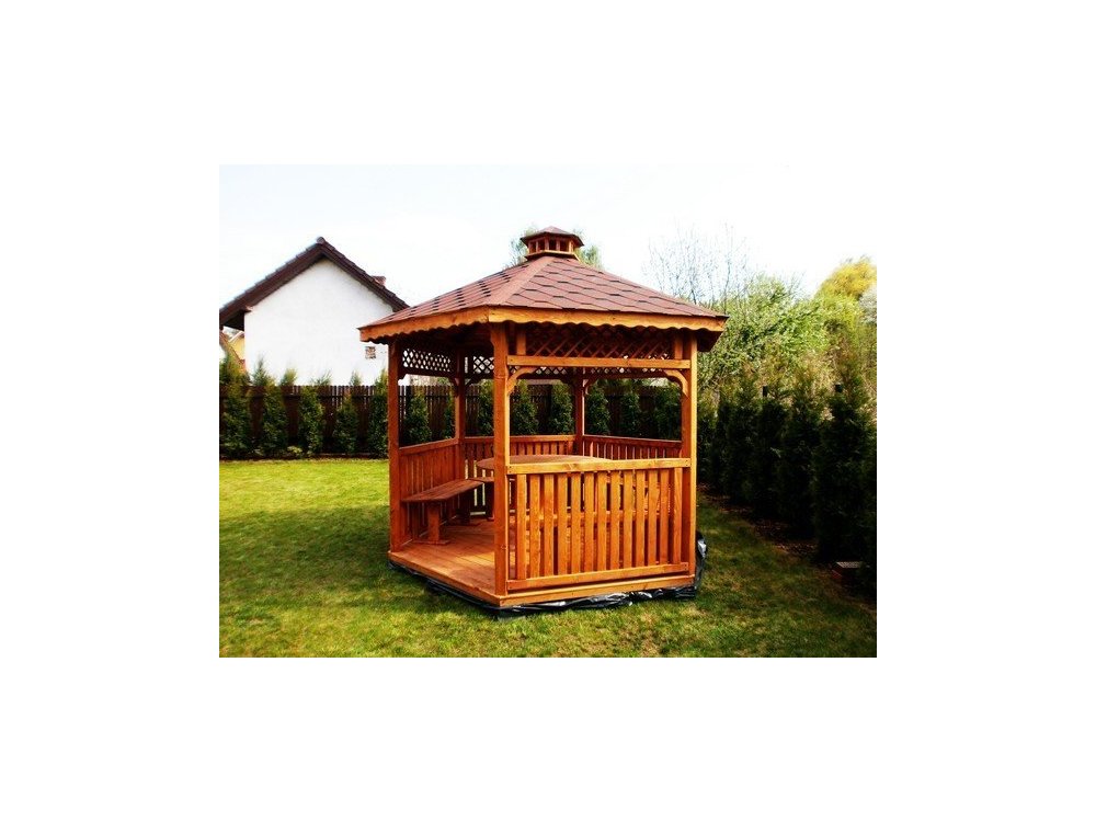 Sechseckiger Pavillon S4c ∅ 3,9m 12m2