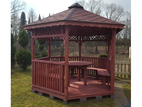 Sechseckiger Pavillon S4c ∅ 5,0m 20m2