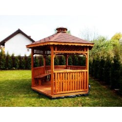 Sechseckiger Pavillon S4c ∅ 5,0m 20m2