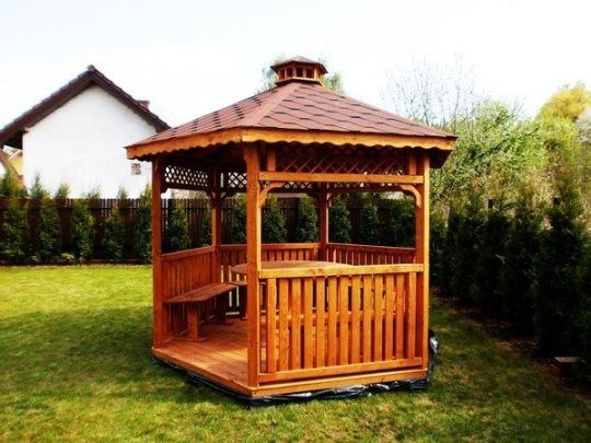 Sechseckiger Pavillon S4c ∅ 5,0m 20m2