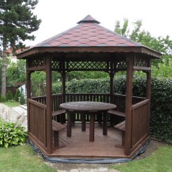 Sechseckiger Pavillon S4c ∅ 6,0m 28m2