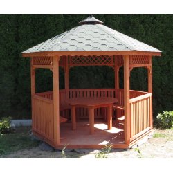 Sechseckiger Pavillon S4c ∅ 6,0m 28m2