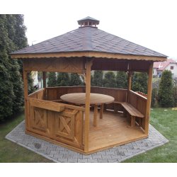 Sechseckiger Pavillon S5 ∅ 3,2m 8m2