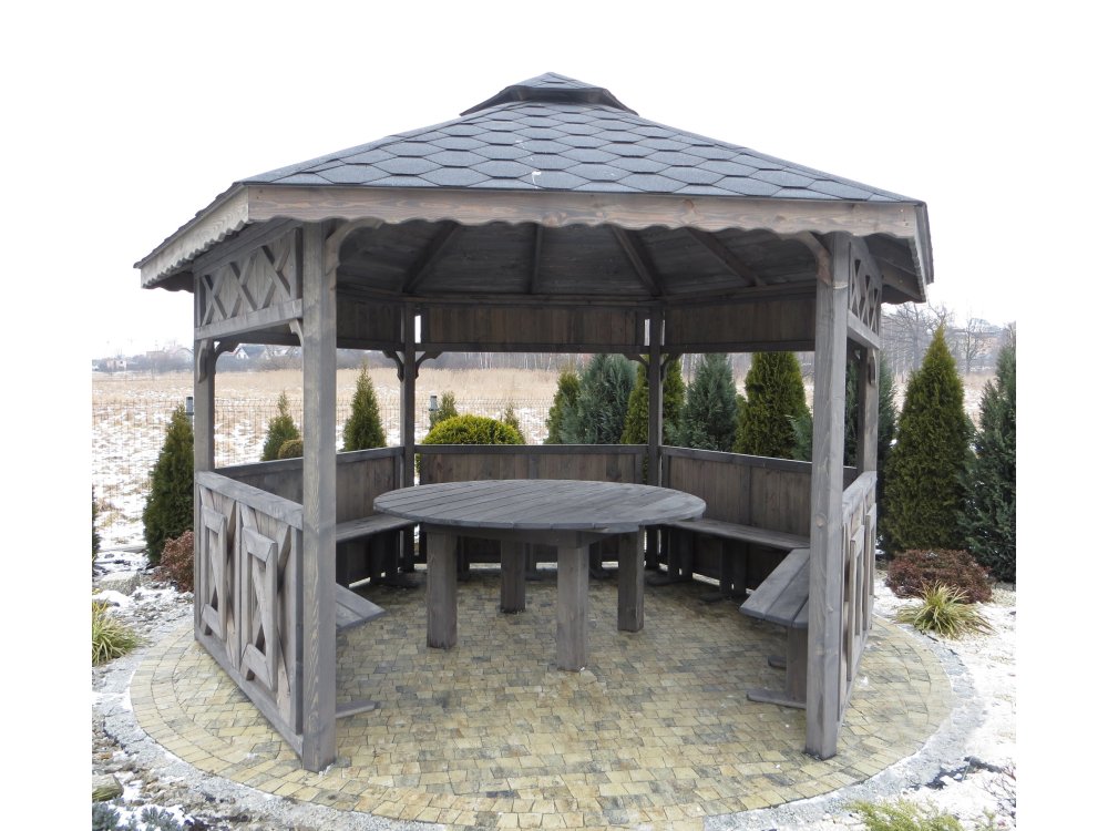 Sechseckiger Pavillon S5 ∅ 3,2m 8m2