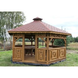 Hexagonal gazebo S5 ∅ 5.0m 20m2