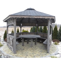 Hexagonal gazebo S5 ∅ 5.0m 20m2
