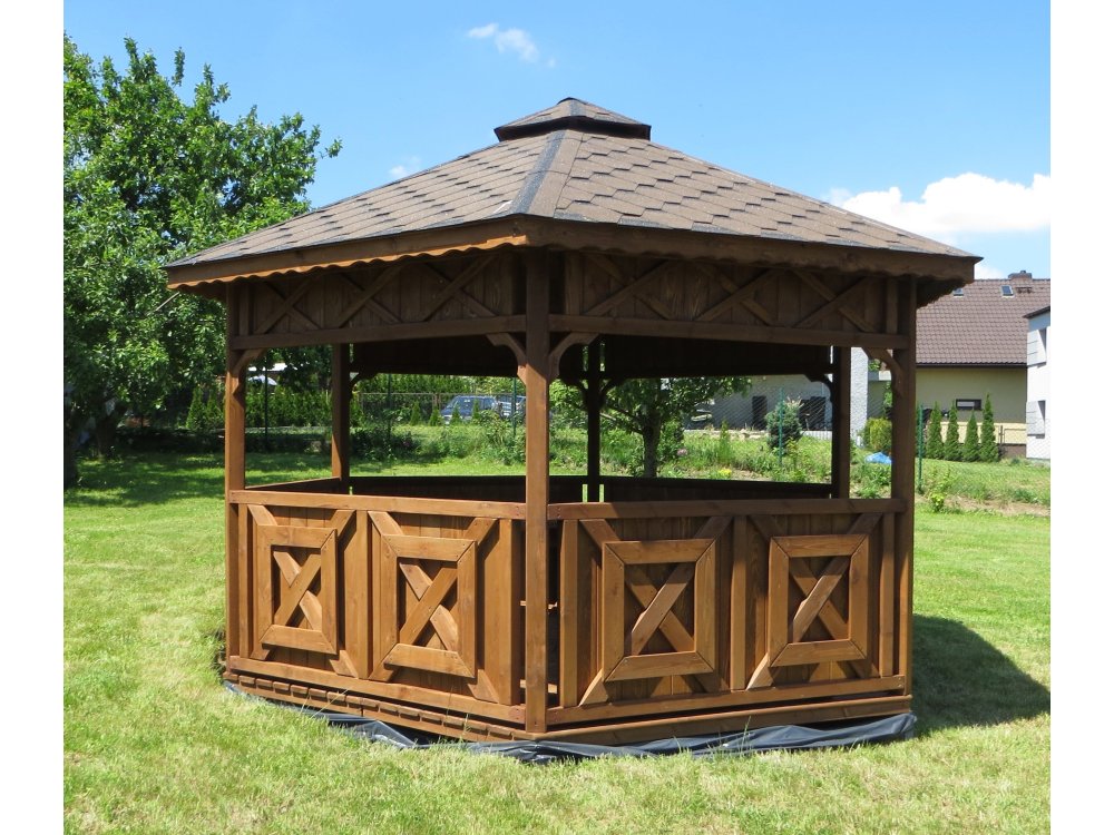 Hexagonal gazebo S5 ∅ 5.0m 20m2