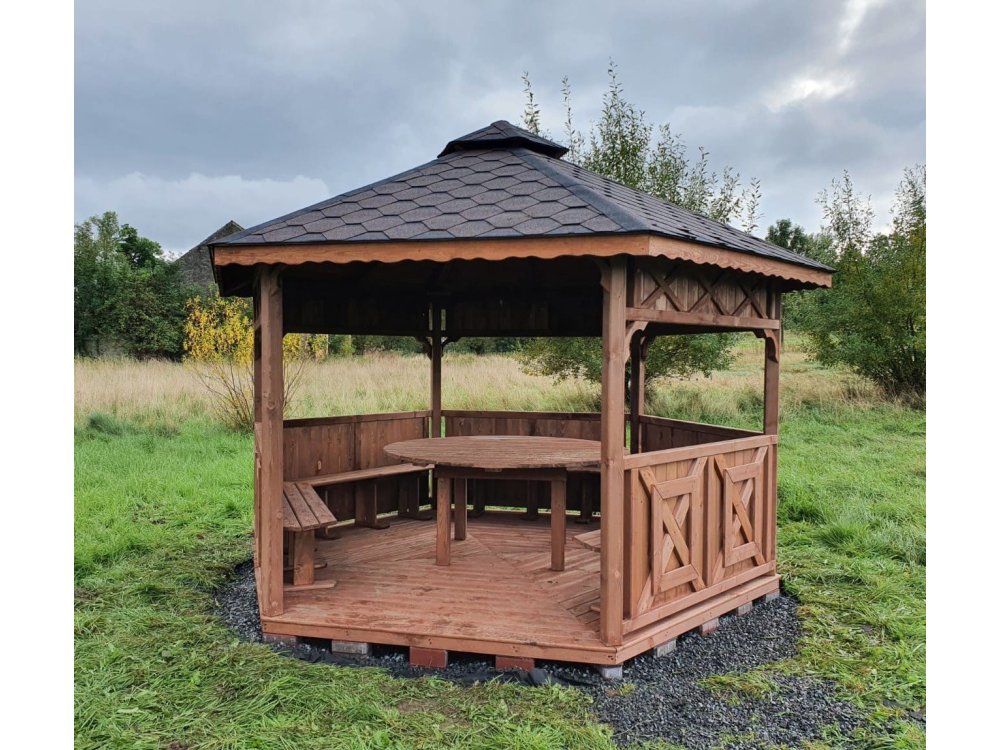 Hexagonal gazebo S5 ∅ 5.0m 20m2