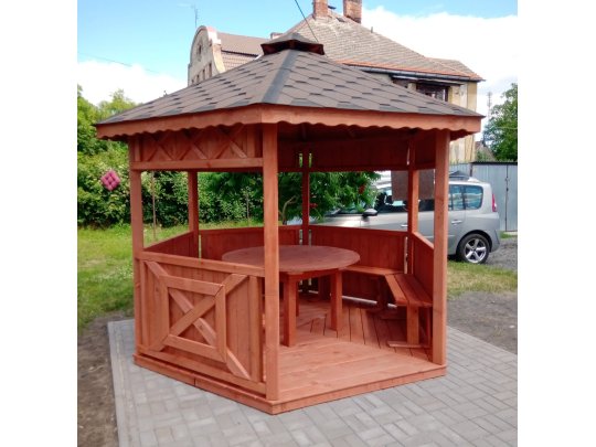 Hexagonal gazebo S5 ∅ 6.0m 28m2