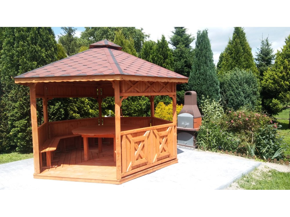 Hexagonal gazebo S5 ∅ 6.0m 28m2