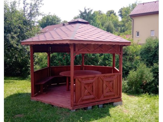 Hexagonal gazebo S5 ∅ 6.0m 28m2