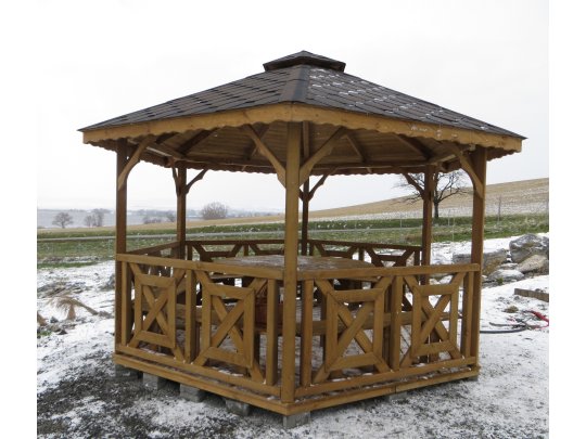 Sechseckiger Pavillon S5 ∅ 6,0m 28m2