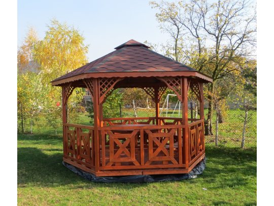 Hexagonal gazebo S5a ∅ 3.9m 12m2