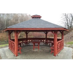 Hexagonal gazebo S5a ∅ 3.9m 12m2