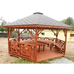 Hexagonal gazebo S5a ∅ 3.9m 12m2