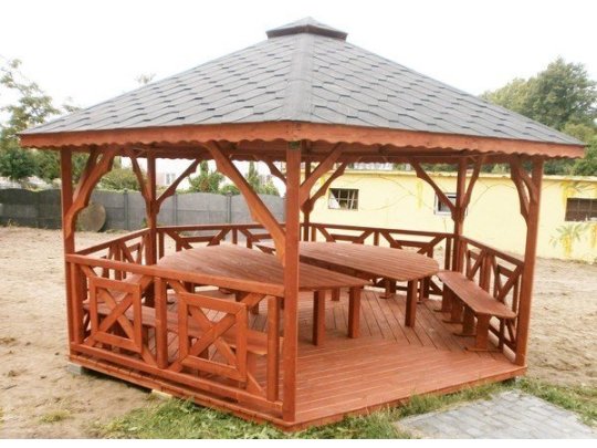 Hexagonal gazebo S5a ∅ 3.9m 12m2