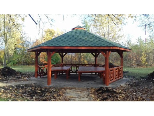 Hexagonal gazebo S5a ∅ 3.9m 12m2