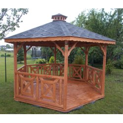 Sechseckiger Pavillon S5a ∅ 3,9m 12m2